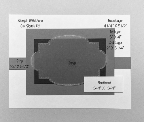 Stampin With Diane Card Sketch #6 Stampin With Diane Card Sketch #6