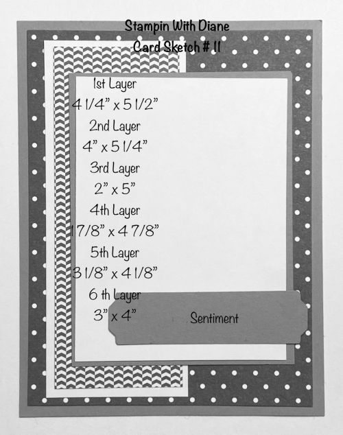 Stampin With Diane Card Sketch #11 Stampin With Diane Card Sketch #11