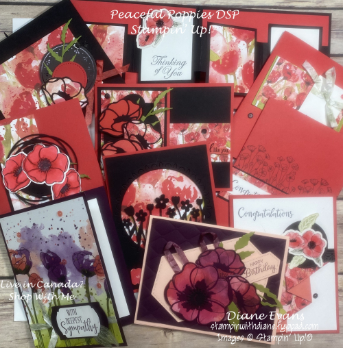 Stampin With Diane Peaceful Poppies DSP SU