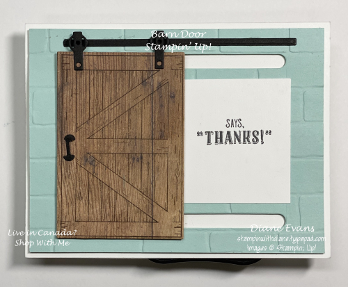 Stampin Warn door