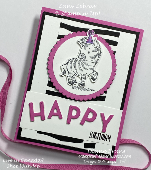 Stampin With Diane Zany Zebra Stampin With Diane Zany Zebra