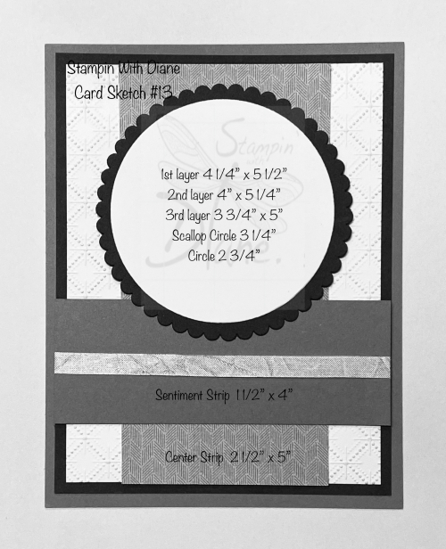 Stampin With Diane Card Sketch #13*