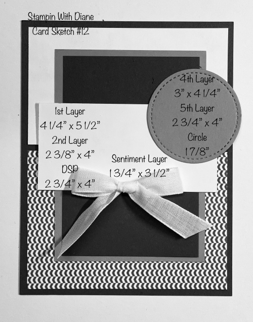 Stampin With Diane Card Sketch #12