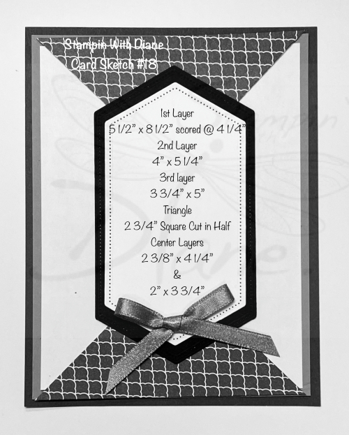 Stampin With Diane Evans Card Sketch #18*