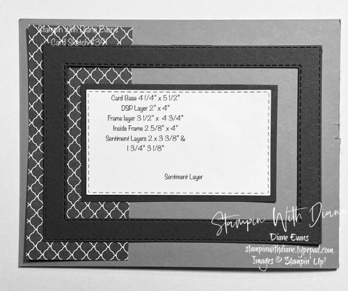 Stampin With Diane Evans Card Sketch #39 Stampin With Diane Evans Card Sketch #39