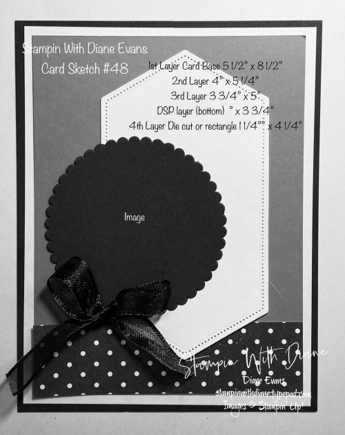 Stampin With Diane Evans Card Sketch #48 version 2