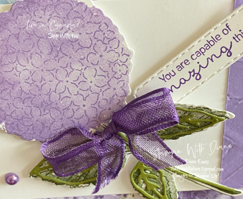 Hydrangea Haven bow Stampin up Stampin With Diane Evans