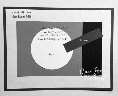 Stampin With Diane Evans Card Sketch #45