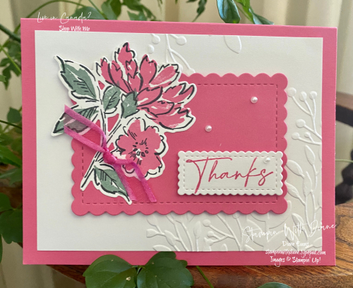 Hand Penned Thanks Stampin Up Stampin With Diane Evans Hand Penned Thanks Stampin Up Stampin With Diane Evans