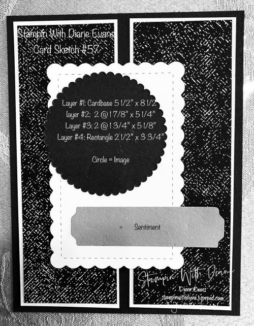 Stampin With Diane Evans Card Sketch #57 Stampin With Diane Evans Card Sketch #57