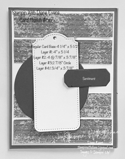 Card Sketch #66 Stampin With Diane Evans Card Sketch #66 Stampin With Diane Evans