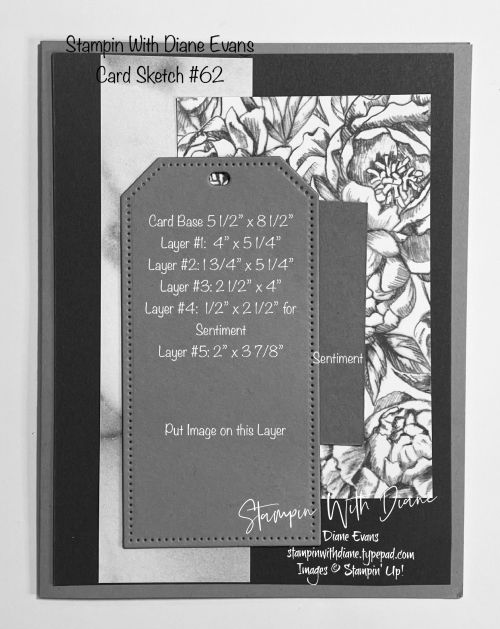 Stampin With Diane Evans Card Sketch #62 Stampin With Diane Evans Card Sketch #62
