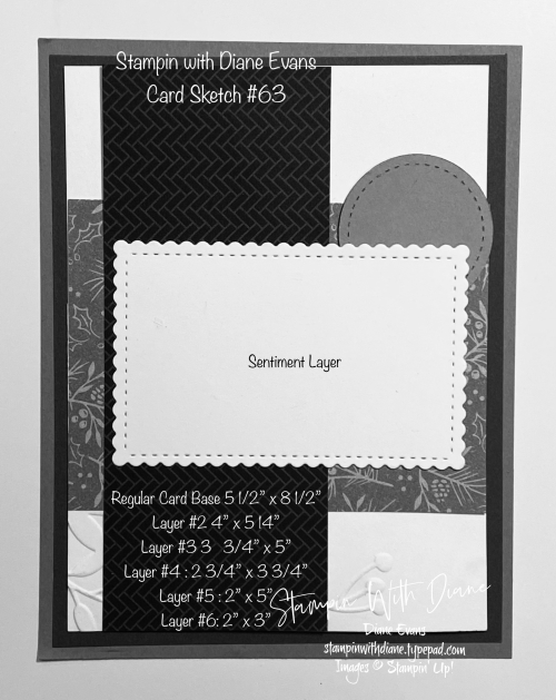 Stampin With Diane Evans Card Sketch #63 Stampin With Diane Evans Card Sketch #63