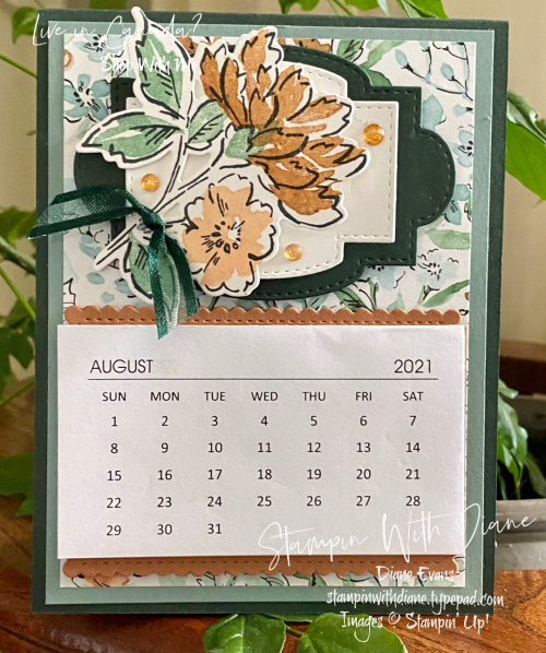 Hand Penned Calendar Stampin' Up! Stampin With Diane Hand Penned Calendar Stampin' Up! Stampin With Diane
