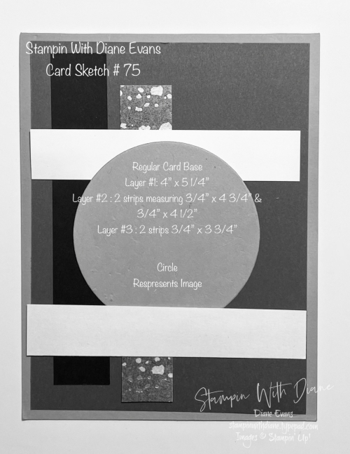 Stampin With Diane Evans Card Sketch #75