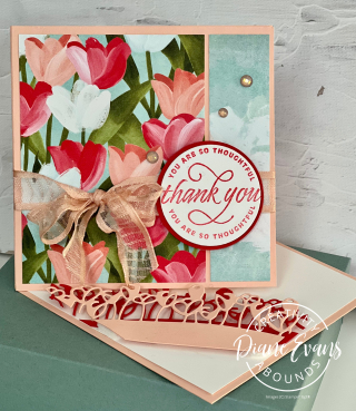 Flowering Tulips Twisted Easel Card