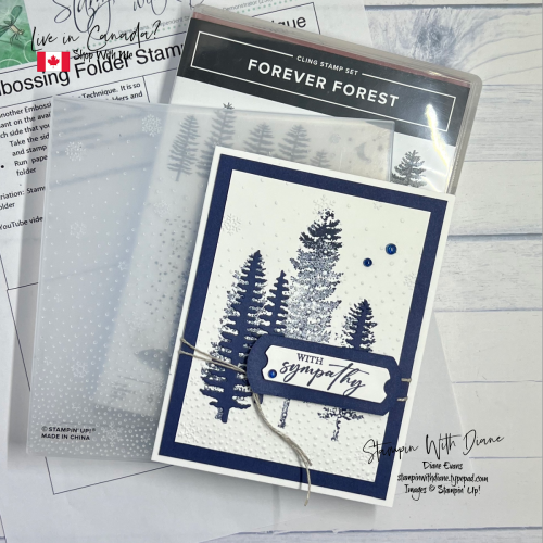 Stampin on Embossing Folder
